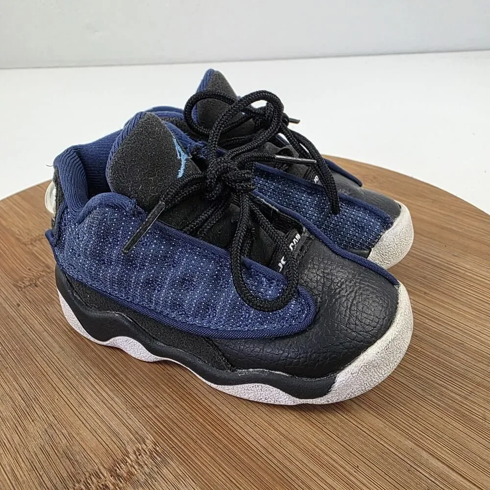 Nike Air Jordan 13 Retro TD Brave Blue Navy Flint University Black 414581-400 6C